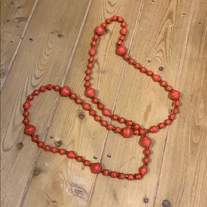 NoonDay Long Chain Coral Necklace